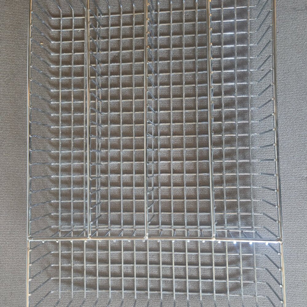 Used Spectrum 53077 Grid Flatware Organizer Tray, Satin Nickel